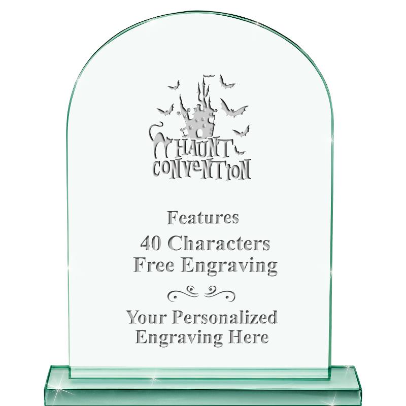 6.25" JADE KEYSTONE CRYS AWARD