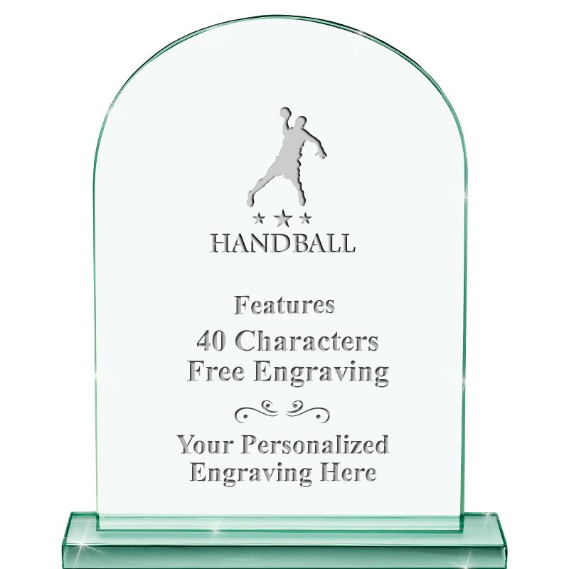 6.25" JADE KEYSTONE CRYS AWARD