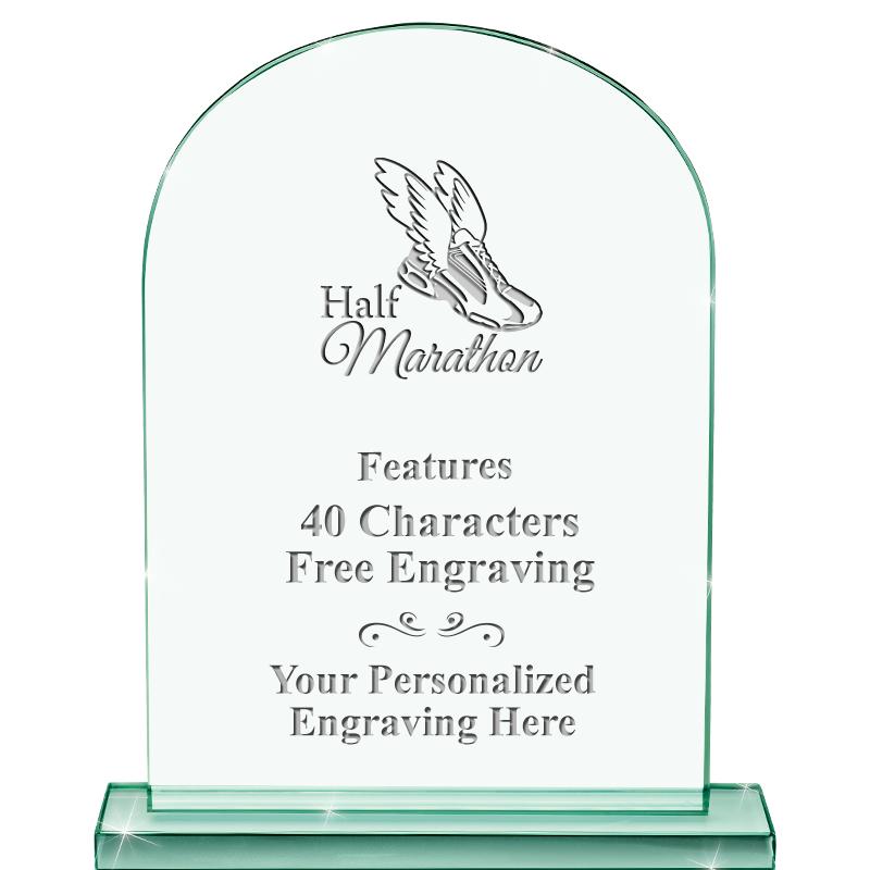 6.25" JADE KEYSTONE CRYS AWARD