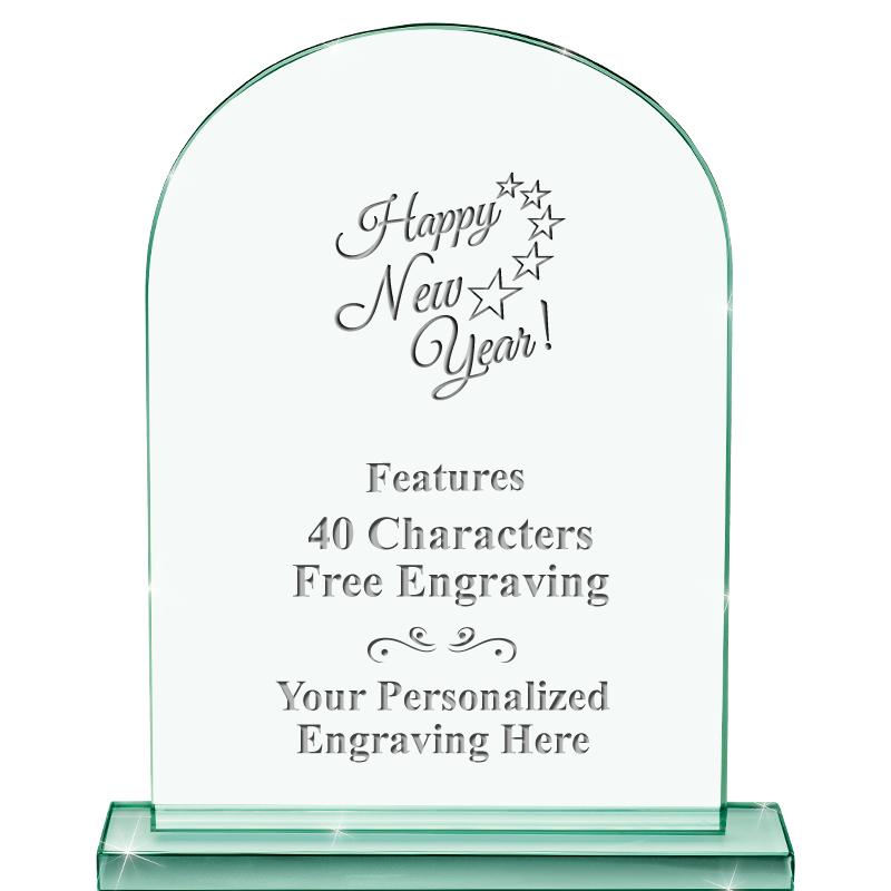 6.25" JADE KEYSTONE CRYS AWARD