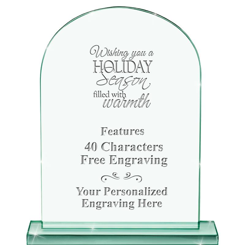 6.25" JADE KEYSTONE CRYS AWARD