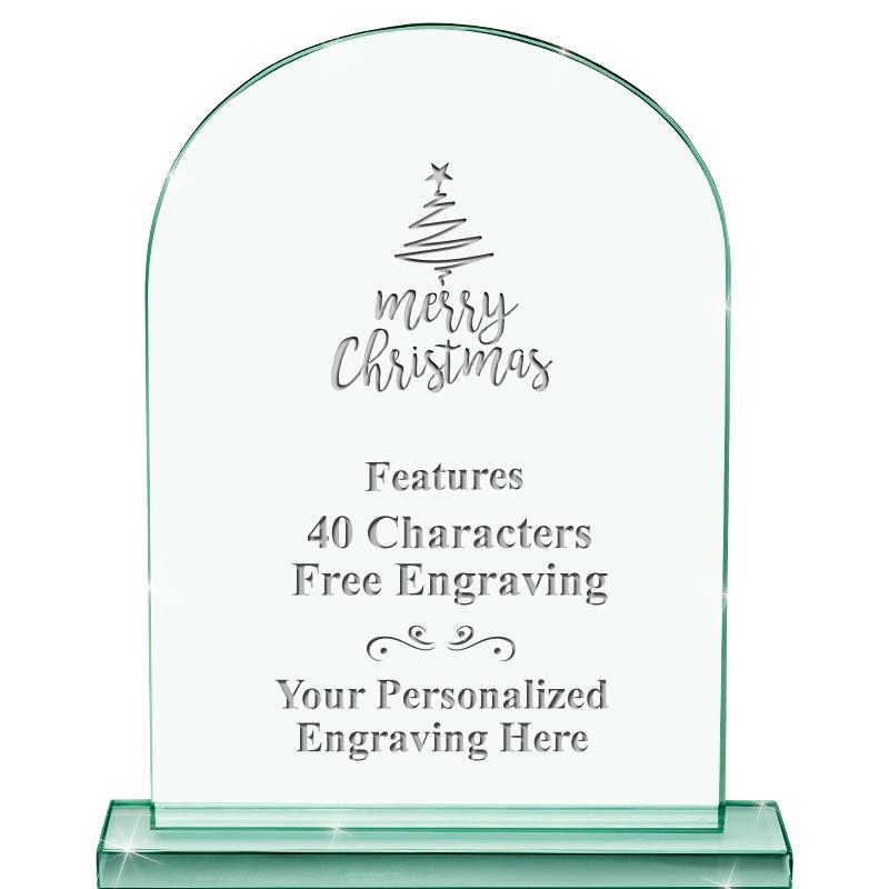 6.25" JADE KEYSTONE CRYS AWARD