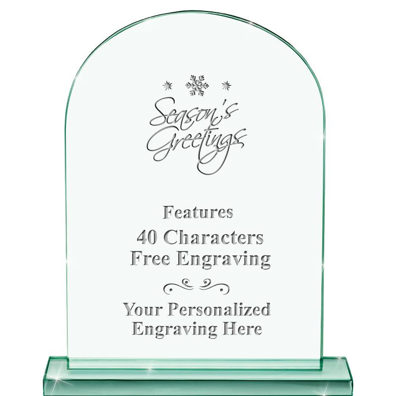 6.25" JADE KEYSTONE CRYS AWARD