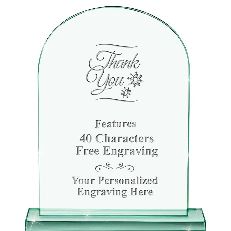 6.25" JADE KEYSTONE CRYS AWARD