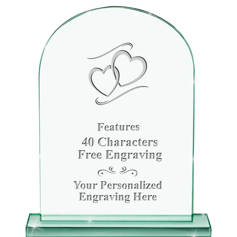 6.25" JADE KEYSTONE CRYS AWARD