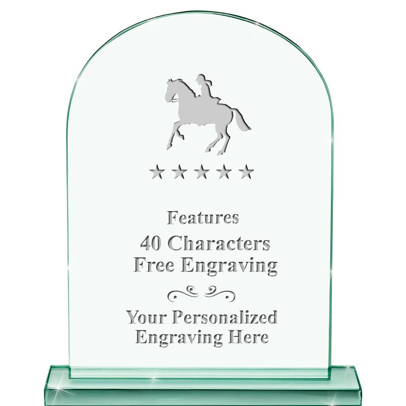 6.25" JADE KEYSTONE CRYS AWARD