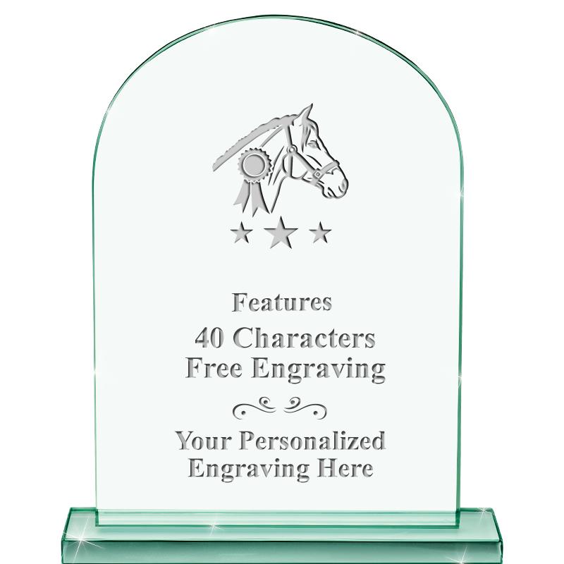 6.25" JADE KEYSTONE CRYS AWARD