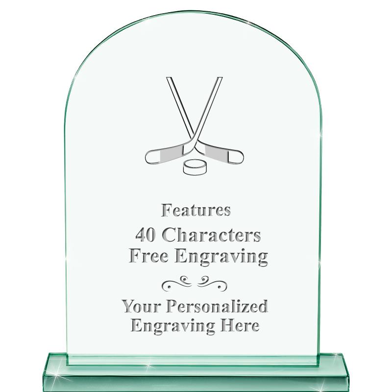 6.25" JADE KEYSTONE CRYS AWARD