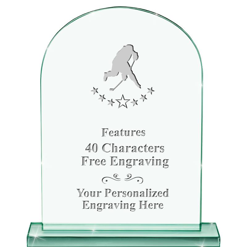 6.25" JADE KEYSTONE CRYS AWARD