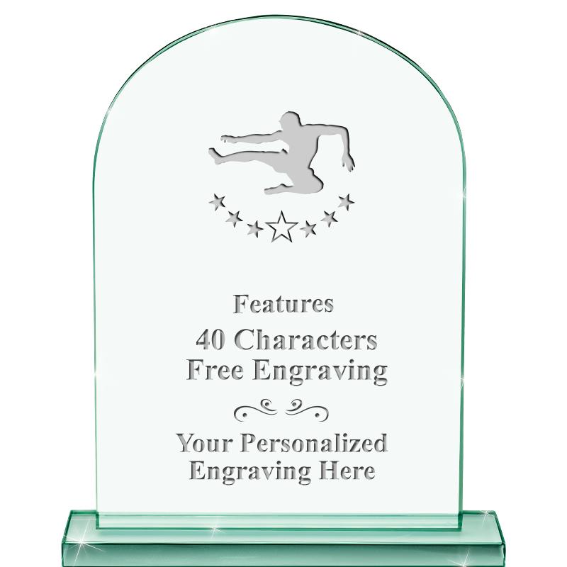 6.25" JADE KEYSTONE CRYS AWARD