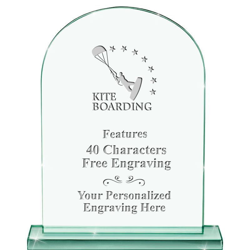 6.25" JADE KEYSTONE CRYS AWARD