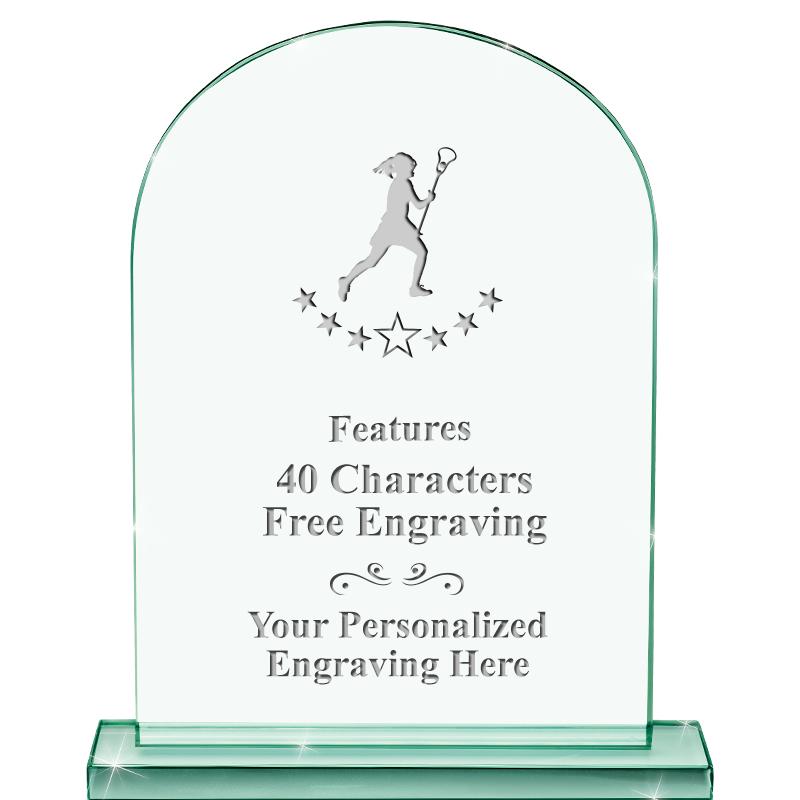 6.25" JADE KEYSTONE CRYS AWARD