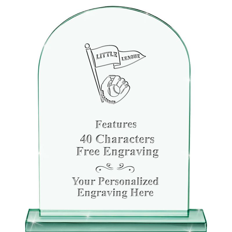 6.25" JADE KEYSTONE CRYS AWARD