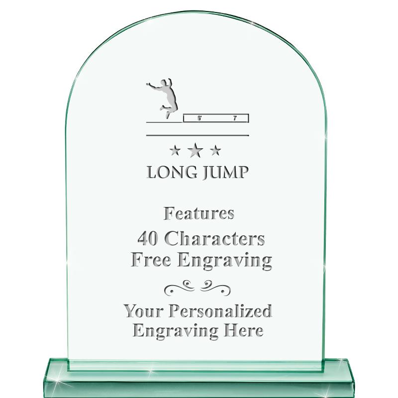 6.25" JADE KEYSTONE CRYS AWARD