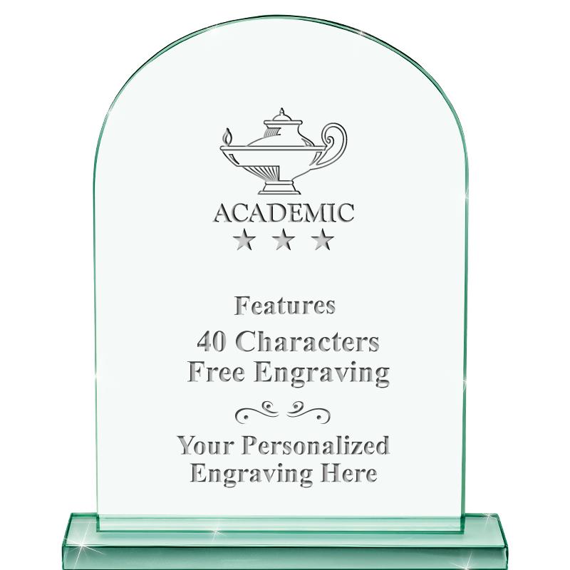 6.25" JADE KEYSTONE CRYS AWARD