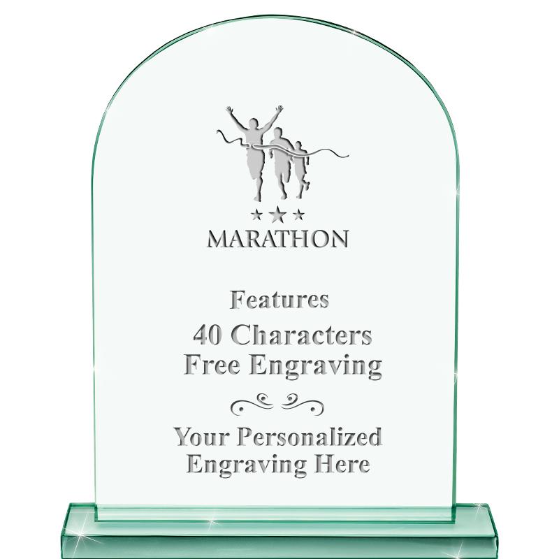 6.25" JADE KEYSTONE CRYS AWARD