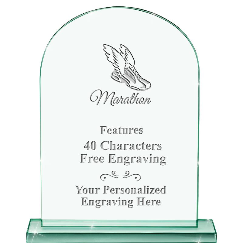 6.25" JADE KEYSTONE CRYS AWARD