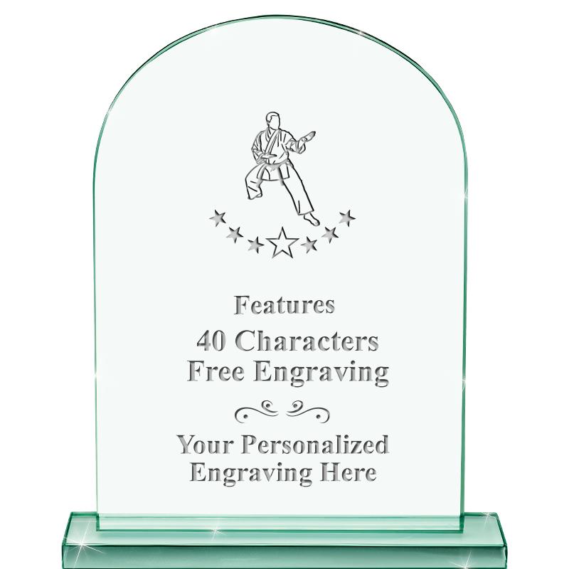 6.25" JADE KEYSTONE CRYS AWARD