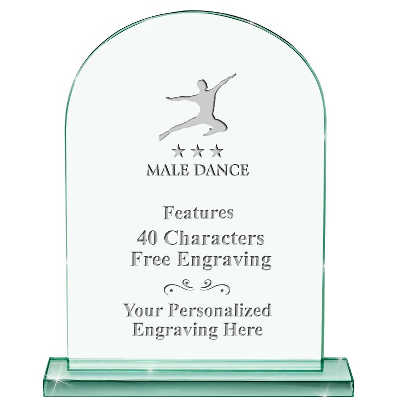 6.25" JADE KEYSTONE CRYS AWARD