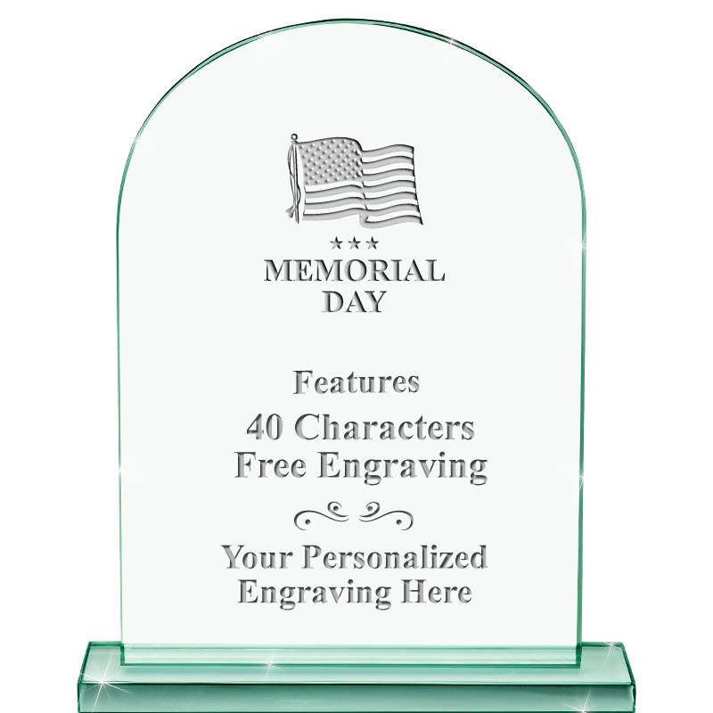 6.25" JADE KEYSTONE CRYS AWARD