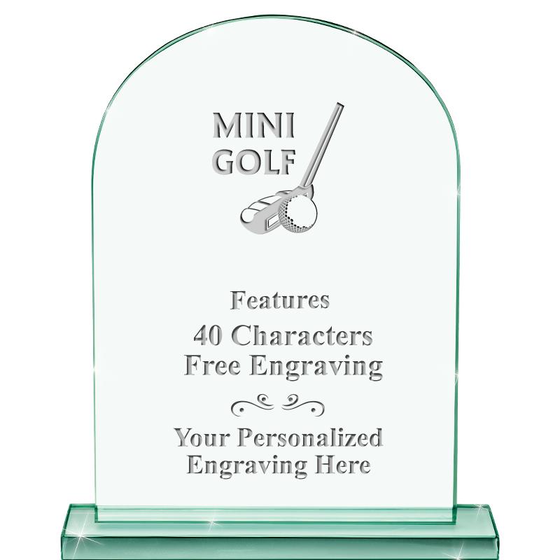 6.25" JADE KEYSTONE CRYS AWARD