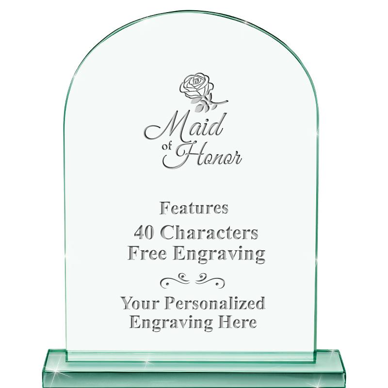 6.25" JADE KEYSTONE CRYS AWARD