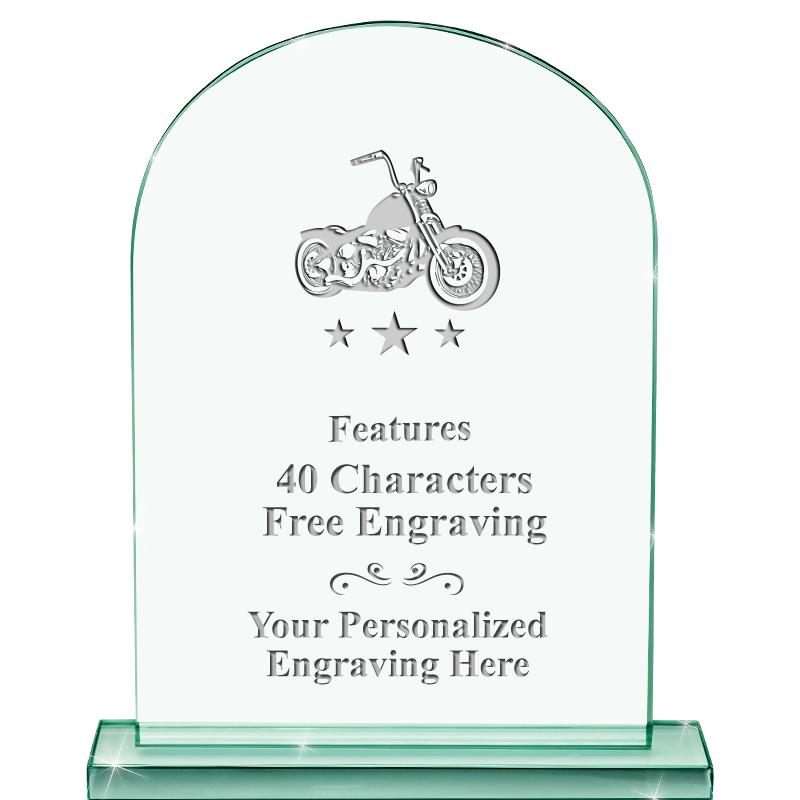 6.25" JADE KEYSTONE CRYS AWARD