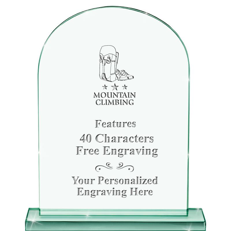 6.25" JADE KEYSTONE CRYS AWARD