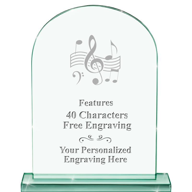 6.25" JADE KEYSTONE CRYS AWARD