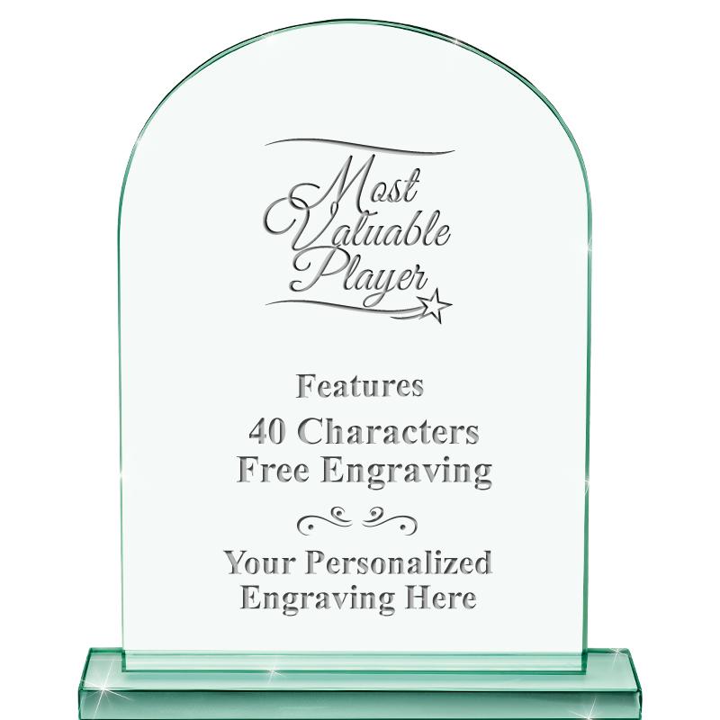 6.25" JADE KEYSTONE CRYS AWARD