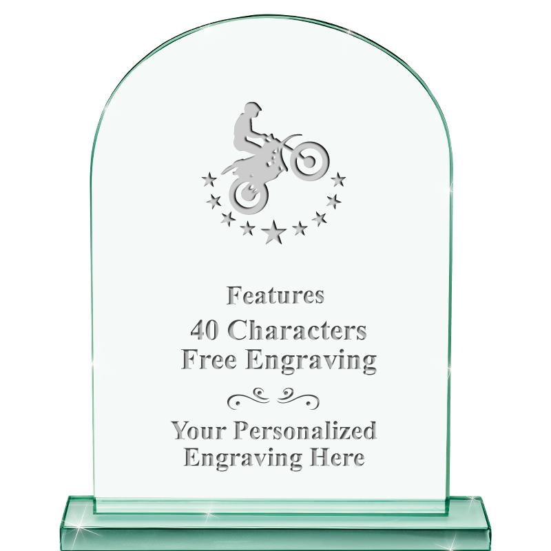 6.25" JADE KEYSTONE CRYS AWARD