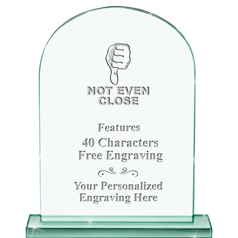 6.25" JADE KEYSTONE CRYS AWARD