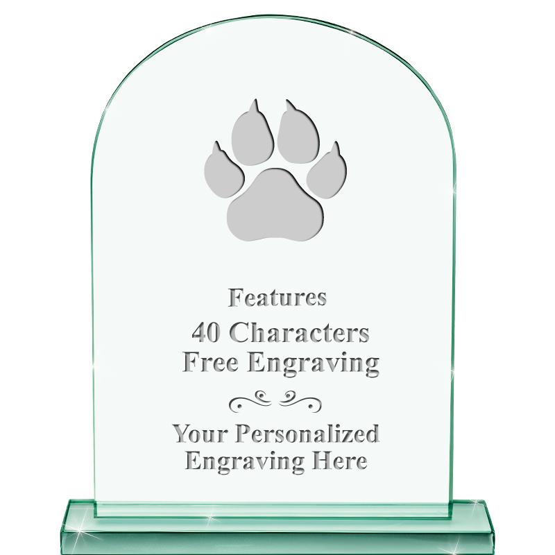 6.25" JADE KEYSTONE CRYS AWARD