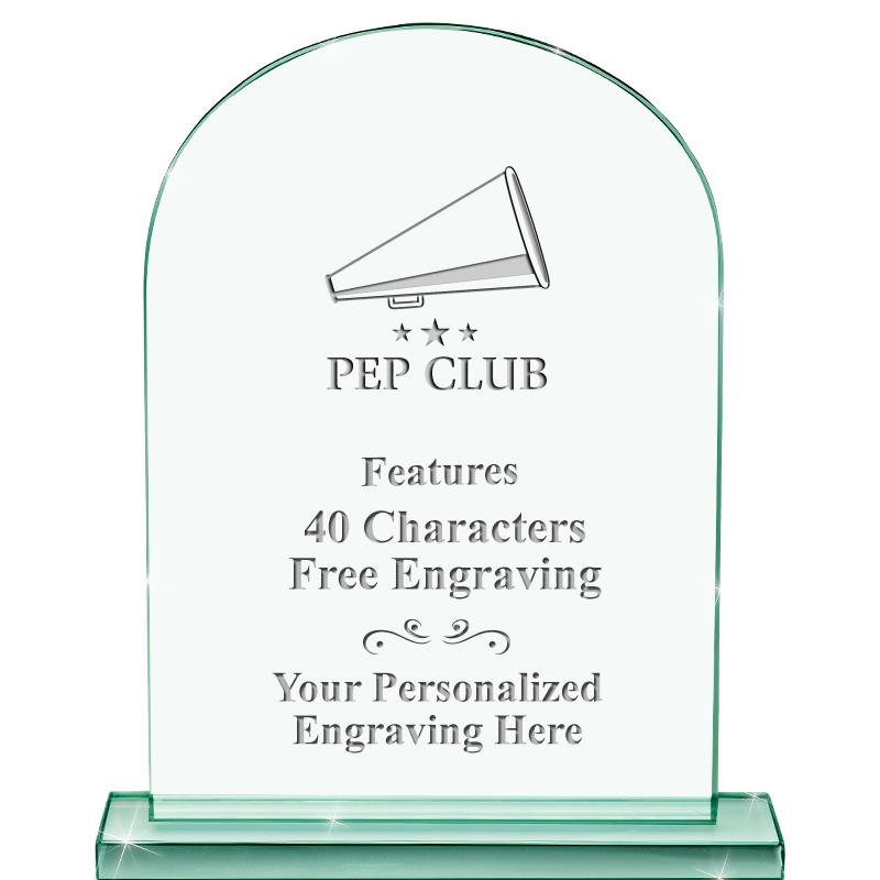 6.25" JADE KEYSTONE CRYS AWARD