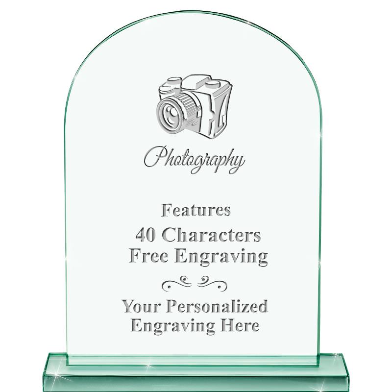 6.25" JADE KEYSTONE CRYS AWARD