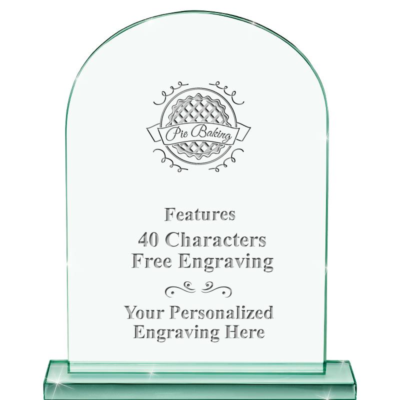 6.25" JADE KEYSTONE CRYS AWARD