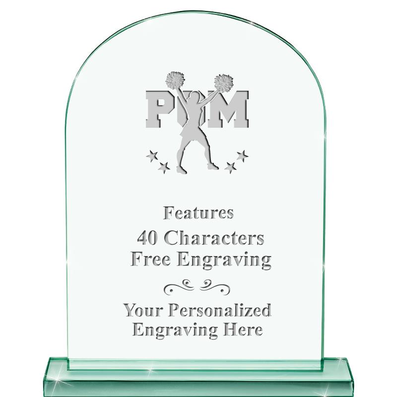 6.25" JADE KEYSTONE CRYS AWARD