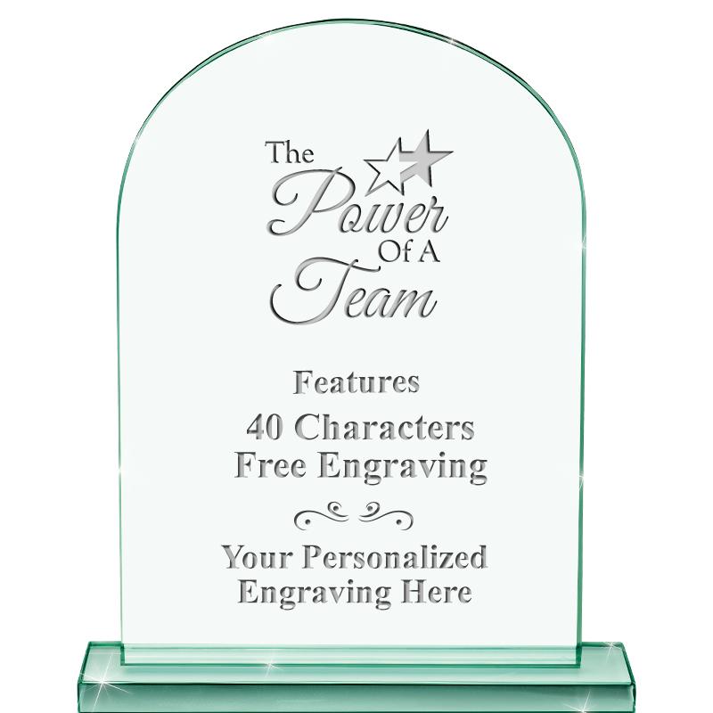 6.25" JADE KEYSTONE CRYS AWARD