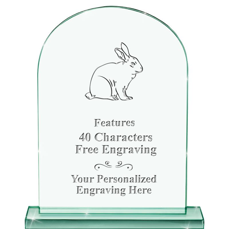 6.25" JADE KEYSTONE CRYS AWARD