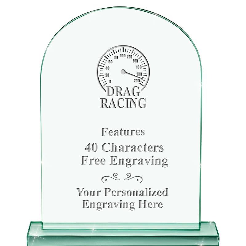 6.25" JADE KEYSTONE CRYS AWARD