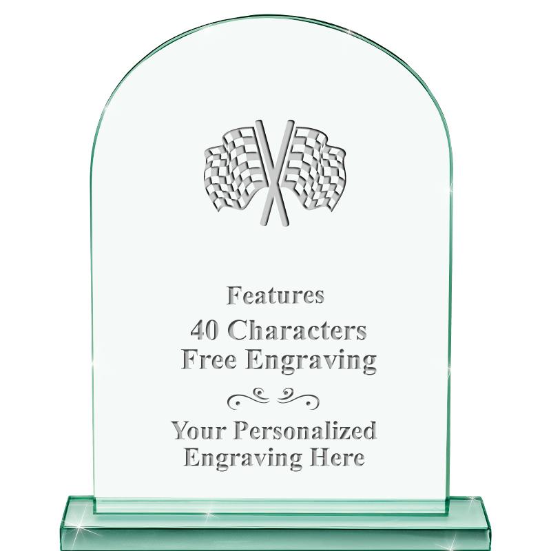 6.25" JADE KEYSTONE CRYS AWARD