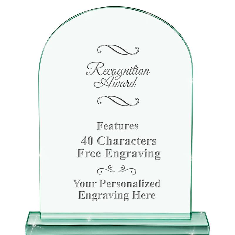 6.25" JADE KEYSTONE CRYS AWARD