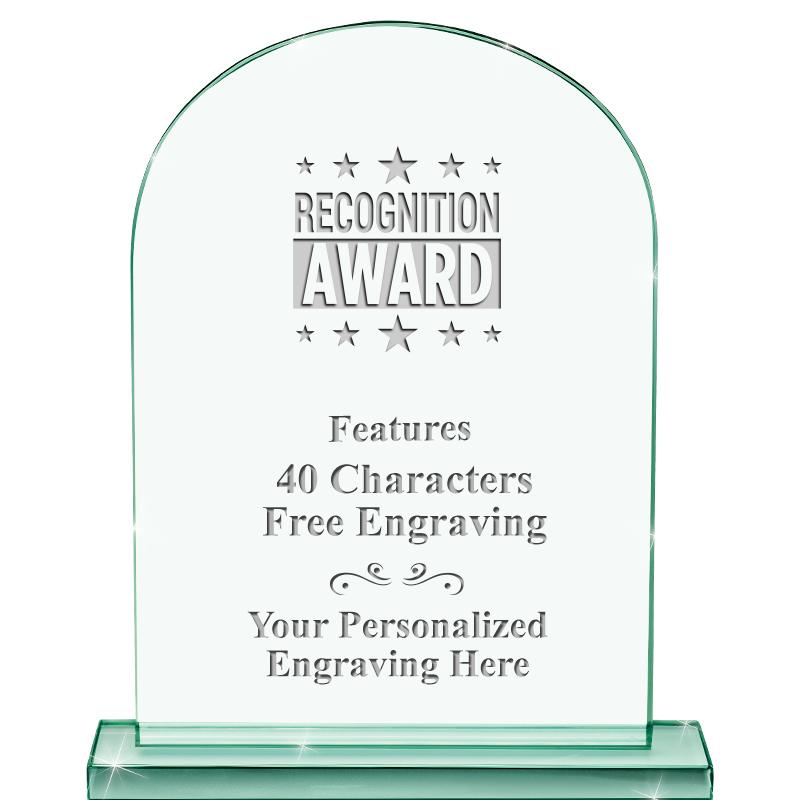 6.25" JADE KEYSTONE CRYS AWARD