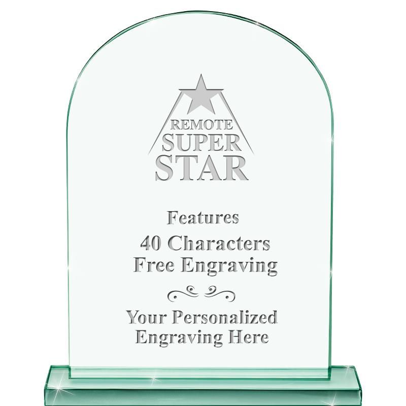 6.25" JADE KEYSTONE CRYS AWARD