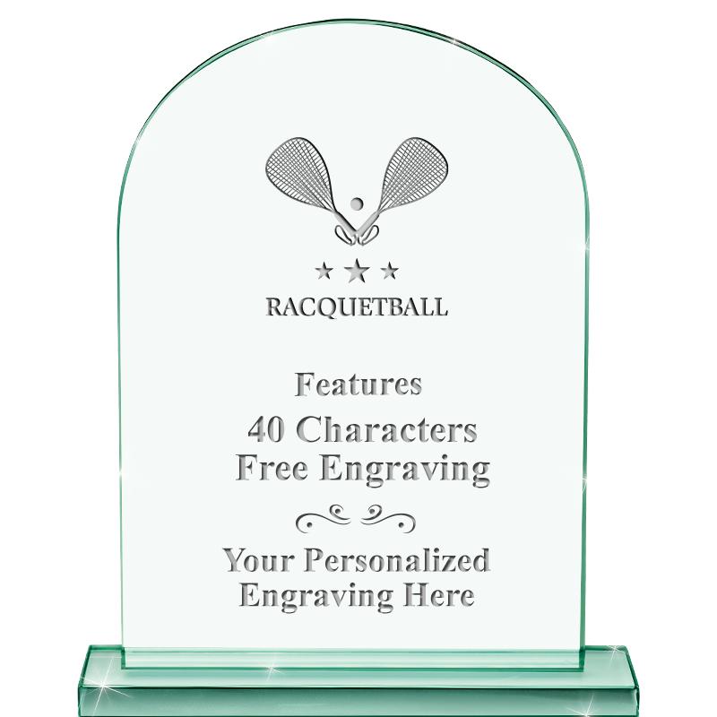 6.25" JADE KEYSTONE CRYS AWARD