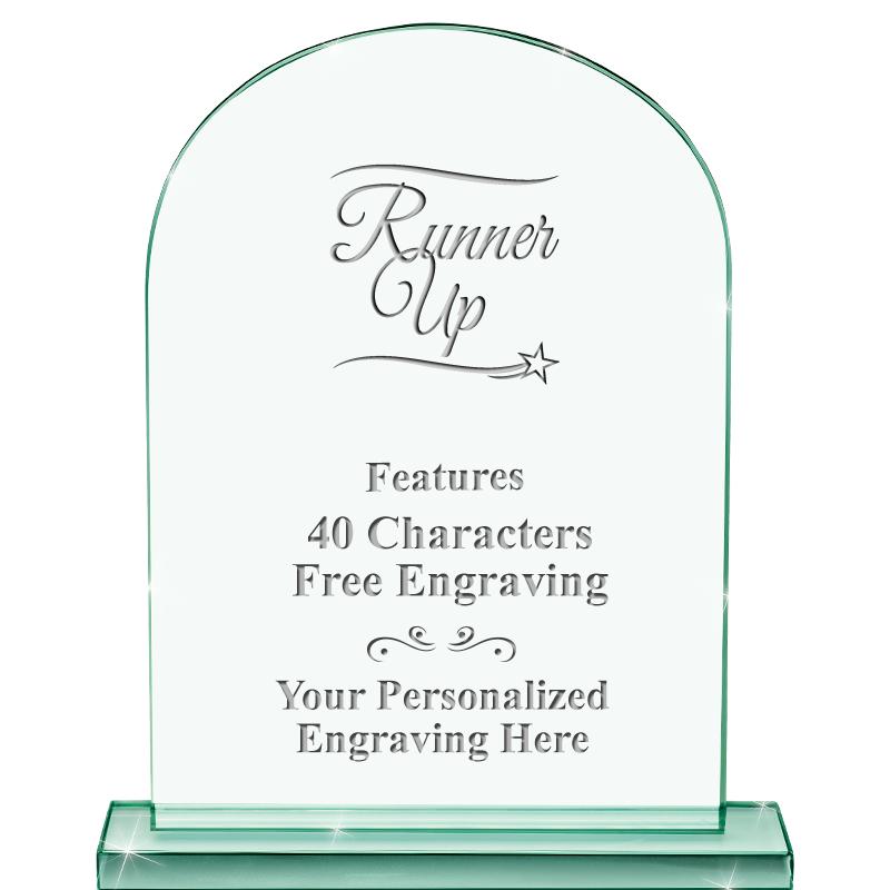 6.25" JADE KEYSTONE CRYS AWARD