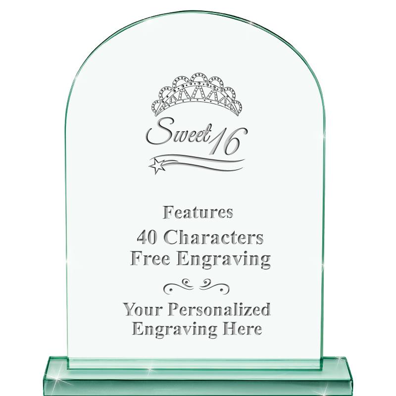 6.25" JADE KEYSTONE CRYS AWARD