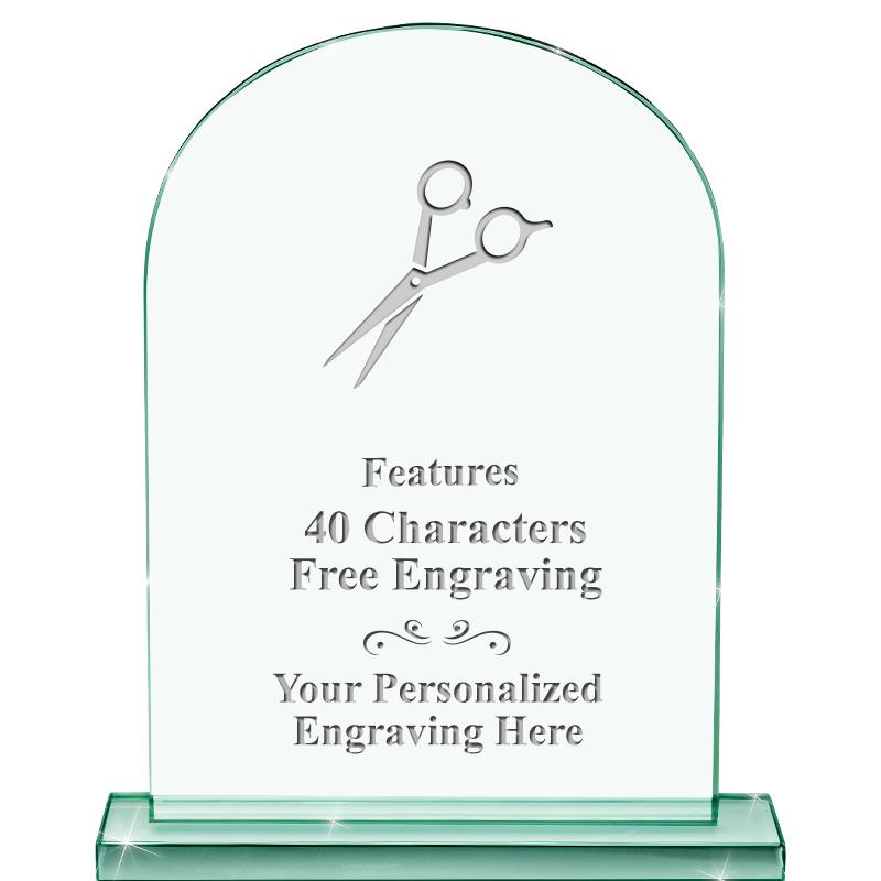 6.25" JADE KEYSTONE CRYS AWARD