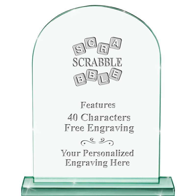 6.25" JADE KEYSTONE CRYS AWARD