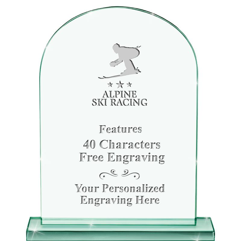 6.25" JADE KEYSTONE CRYS AWARD